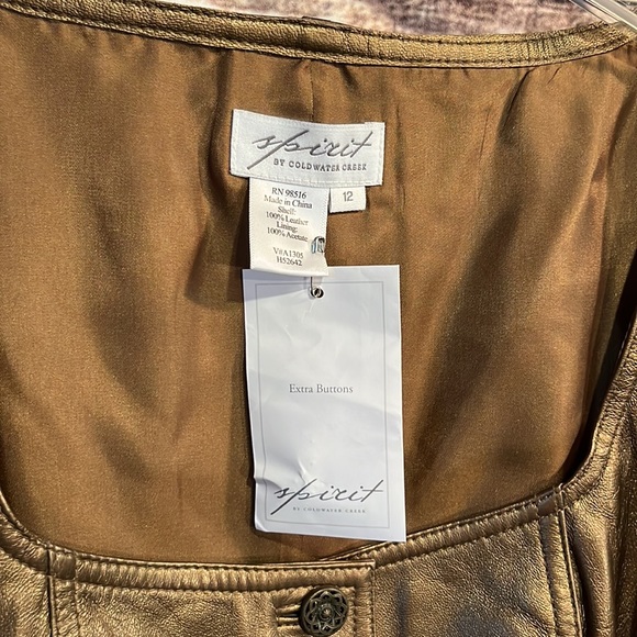 Cold Water Creek Spirit leather vest - Picture 2 of 10